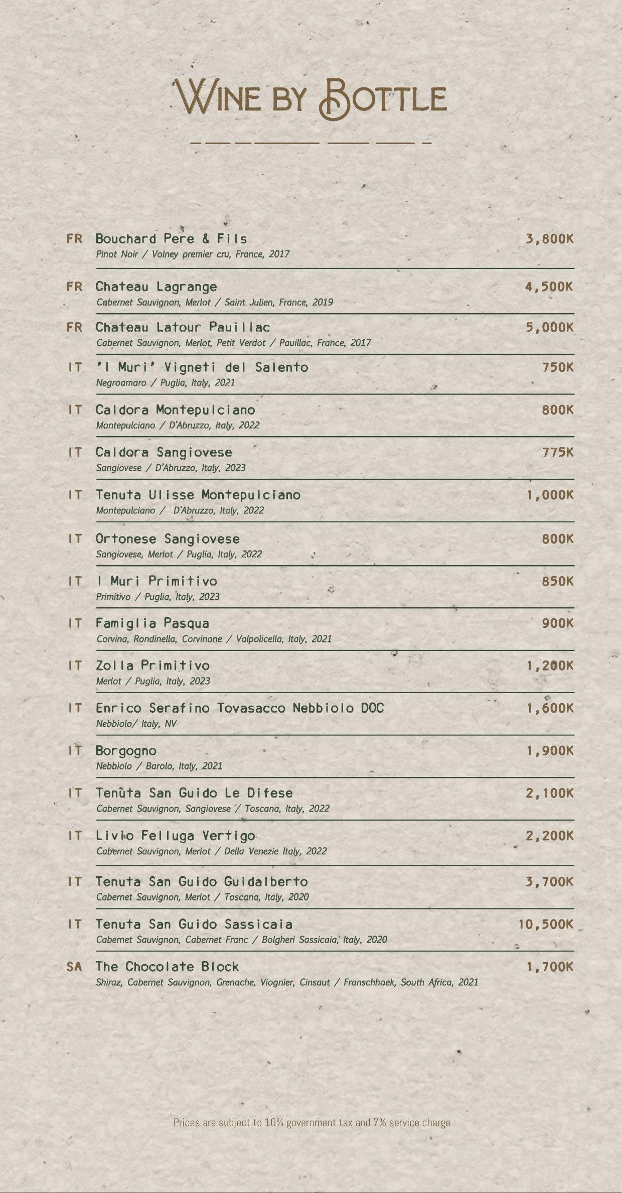 Uma Garden drinks menu page 8