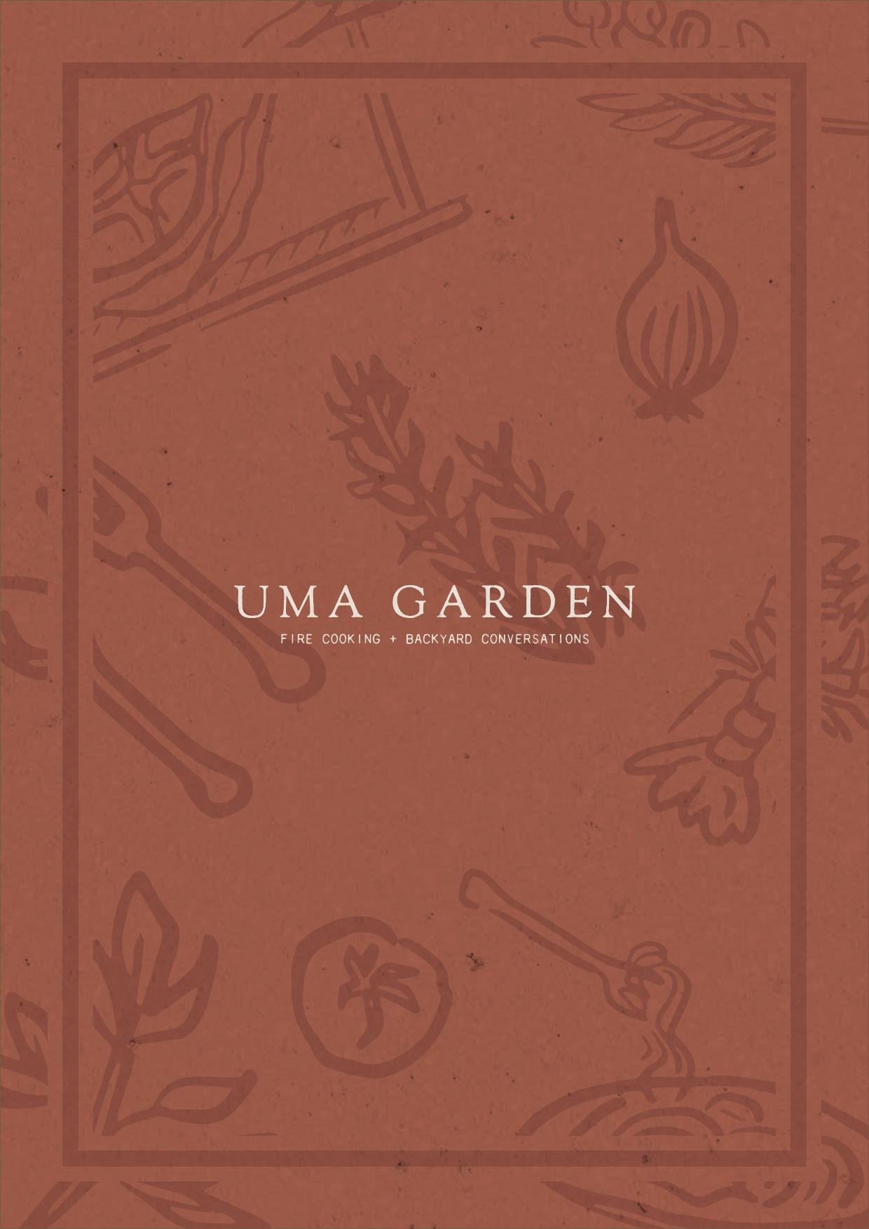 Uma Garden food menu page 1